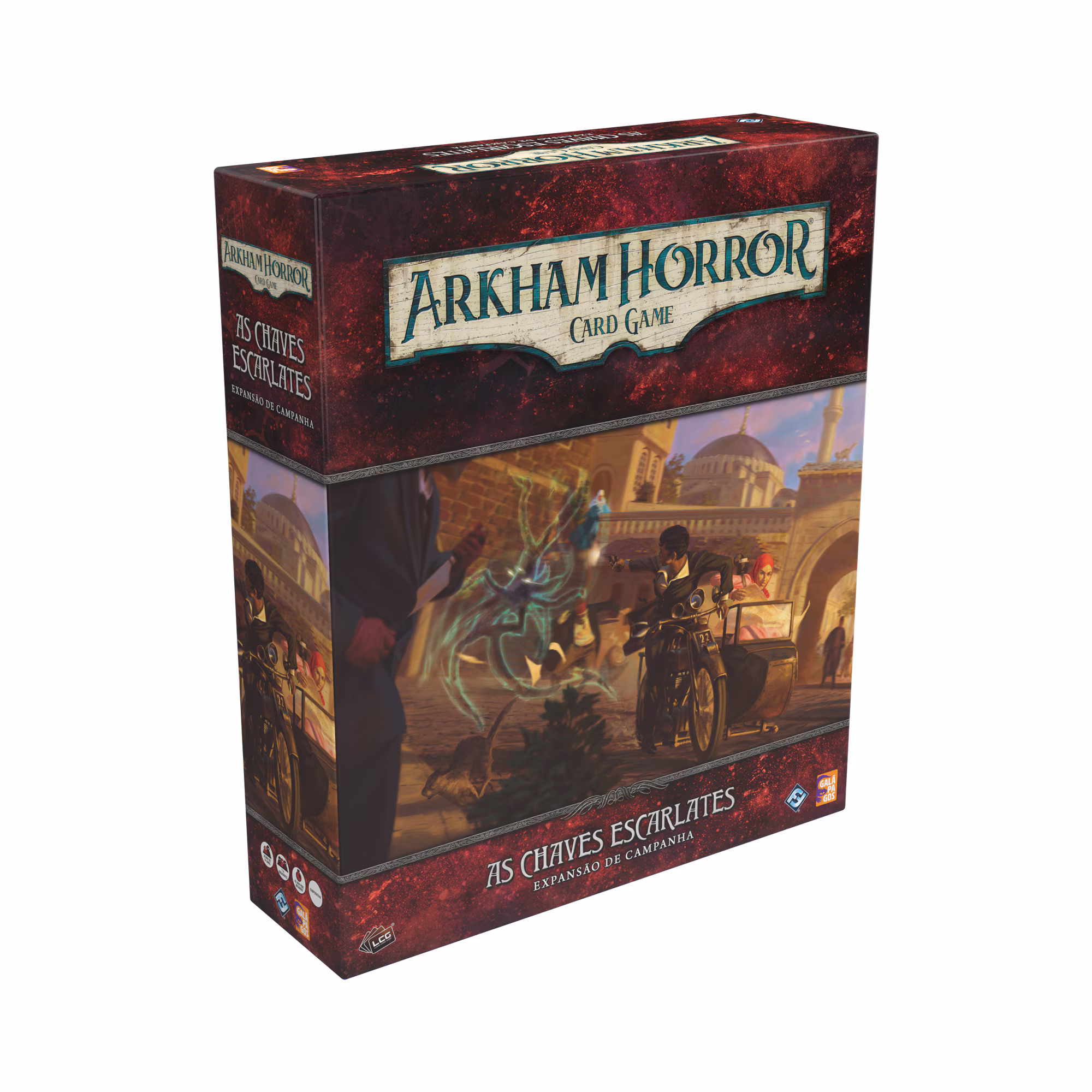 Capa de Arkham Horror: Card Game - As Chaves Escarlates (Expansão de Campanha)